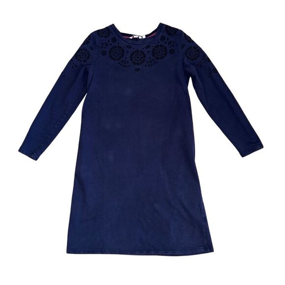 Boden Embroidered Navy Blue Dress - Size US 8L - Picture 2 of 7